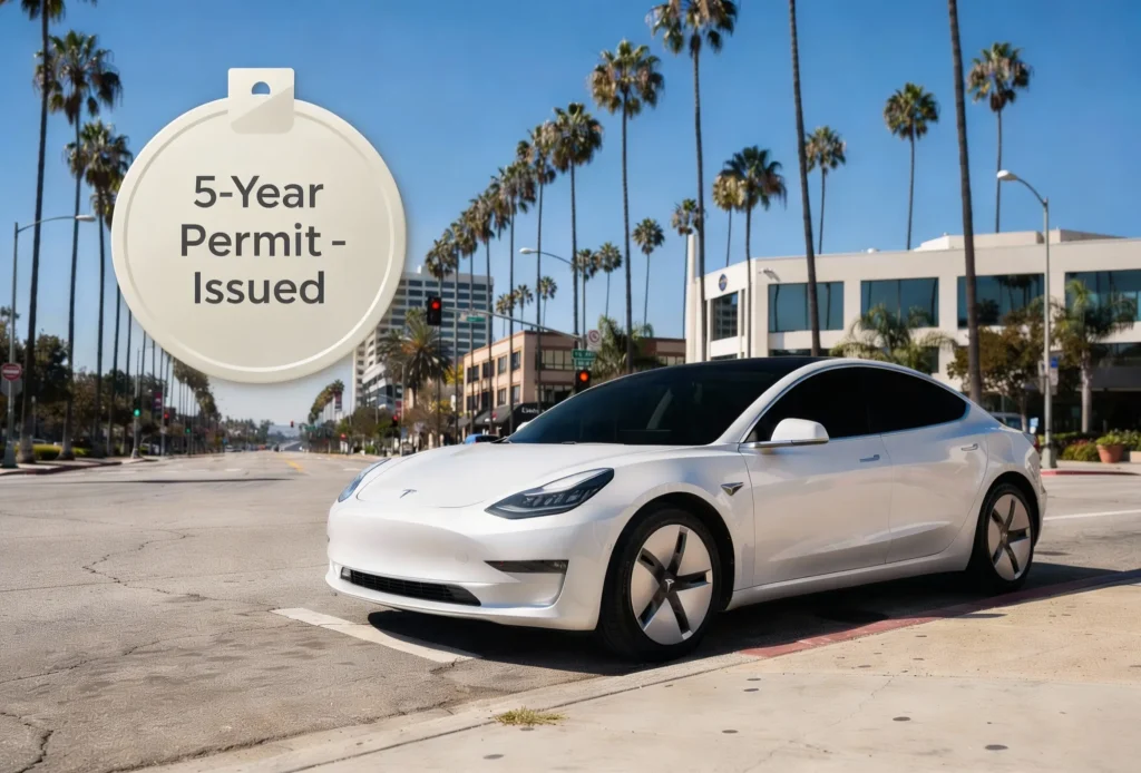 California window tint permit five-year option