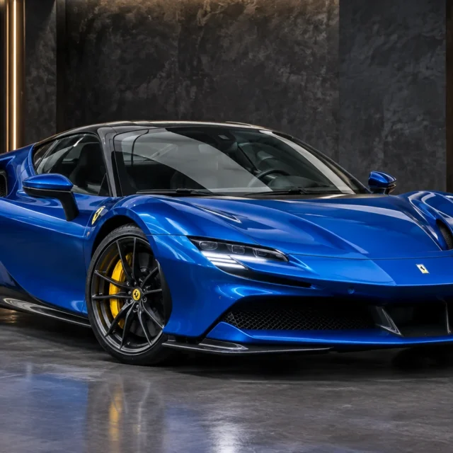Illustrative blue sports car for the Bronze exterior protection package