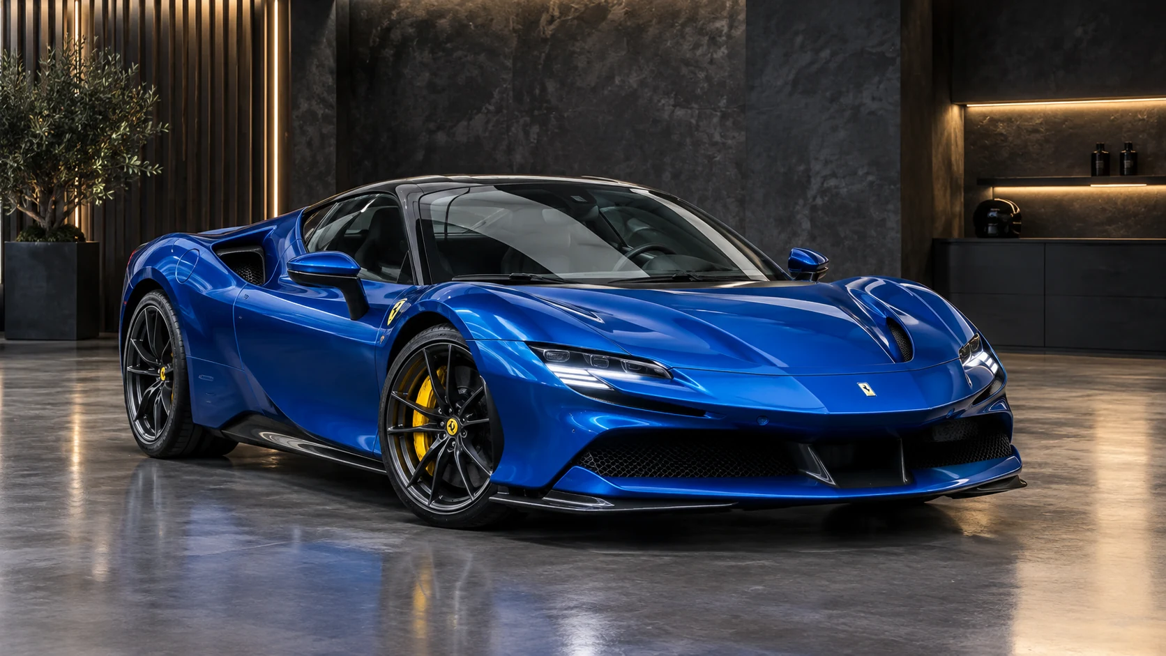 Illustrative blue sports car for the Bronze exterior protection package