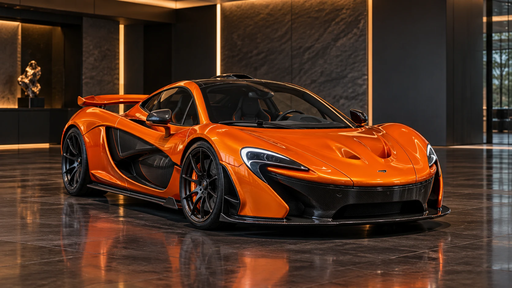 Illustrative McLaren P1 with a glossy finish