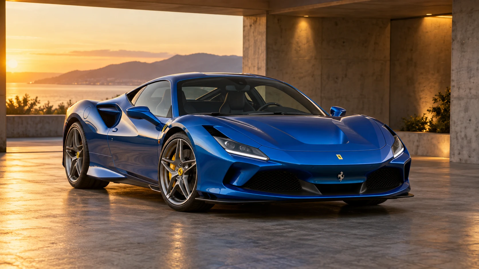 Illustrative Ferrari F8 with a glossy finish